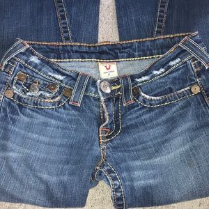 True Religion wide leg jeans